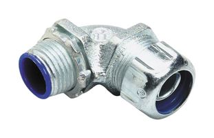 ABB - THOMAS & BETTS 5355 Conduit Connector, Insulated, 90 Degree, Malleable Iron, Metallic - Electro Zinc / Chromate