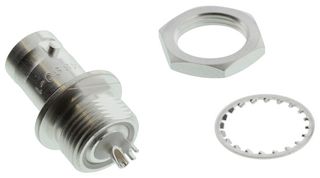 AMPHENOL RF 031-4890-1 RF / Coaxial Connector, BNC Coaxial, Straight Bulkhead Jack, Solder, 50 ohm, Beryllium Copper