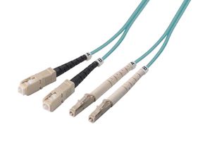 L-COM FODSC-LC10G-04 FO CABLE, SC-LC DUPLEX, OM3, 13.1