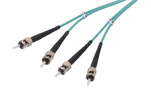 L-COM FODST-10G-01 FO CABLE, ST-ST DUPLEX, OM3, 3.3