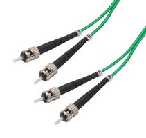 L-COM FODST50-GR-03 FO CABLE, ST-ST DUPLEX, OM2, 9.8