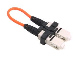 L-COM FOL50-SC Fiber Optic Cable, Multimode, 1 Fiber, 50µm / 125µm, SC Simplex to SC Simplex, 8"