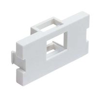 L-COM MWP41KS-WT Faceplate, 1.86" x 0.97", Insert Plate, Telecom / Modular Connectors, 1, Thermoplastic Body, White