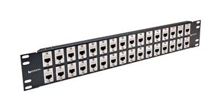 L-COM PR35F504B-SC6 Patch Panel, Cat6 Patch Panel, Cat6, 2U