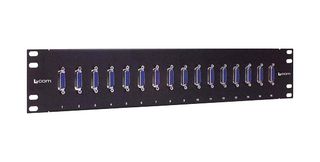 L-COM PR35GB15FB Patch Panel, DB15 F/F, D Sub Adapter, 16 Ports