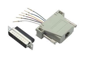 L-COM RA256M In-Line Adapter, D Sub, RJ12, Adapter, RA Series, Plug, 25 Positions