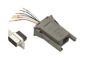 L-COM REC096M In-Line Adapter, D Sub, RJ12, Adapter, Plug, 9 Positions