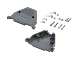 L-COM SDC37G Carcasa Trasera D Sub, Gris, CD, 180°, Plástico