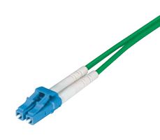L-COM SFODLC-GR-05 Fiber Optic Cable, Singlemode, 2 Fibers, 9µm / 125µm, 16.4 ft