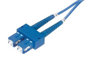 L-COM SFODSC-BL-10 Fiber Optic Cable, Singlemode, 2 Fibers, 9µm / 125µm, 32.8 ft