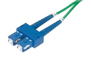 L-COM SFODSC-GR-02 Fiber Optic Cable, Singlemode, 2 Fibers, 9µm / 125µm, 6.6 ft