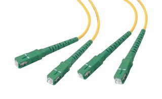 L-COM SFODSCA-05 Fiber Optic Cable, Singlemode, 2 Fibers, 9µm / 125µm, SC Duplex to SC Duplex, 16.4 ft