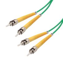 L-COM SFODST-GR-02 Fiber Optic Cable, Singlemode, 2 Fibers, 9µm / 125µm, 6.6 ft