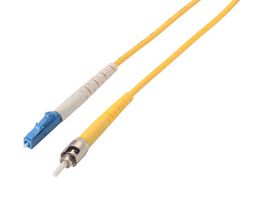 L-COM SFOST-LC-02 Fiber Optic Cable, Singlemode, 1 Fibers, 9µm / 125µm, ST Simplex to LC Simplex, 6.6 ft