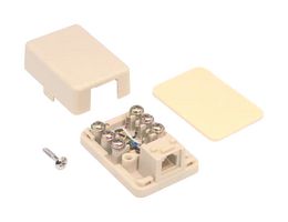 L-COM TDA306-6C Modular Connector, Surfacemount Box, RJ12 Jack, 1 x 1 (Port), 6P6C