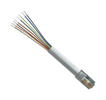 L-COM TDC005-7 Ethernet Cable, RJ45 Plug to Free End, Gray, 2.1 m, 7 ft