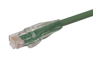 L-COM TRD695GR-25 Ethernet Cable, Cat6, RJ45 Plug to RJ45 Plug, UTP (Unshielded Twisted Pair), Green, 7.6 m, 25 ft