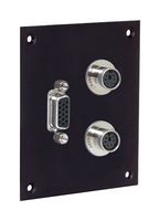 L-COM USP-KVMB Patch Panel, HD15+2 MINI DIN F/F, 3 Ports