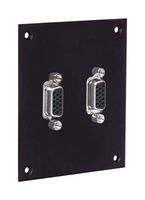 L-COM USP2HDB15FB Patch Panel, 15Pos, High Density D Sub Feed Through Adaptor, 2 Ports