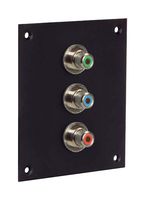 L-COM USP3RCA-CB Patch Panel, RCA Coupler, 3 Ports