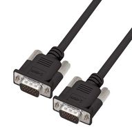 L-COM CS2HB15MM-10 Cable de Computadora, HD-15 Macho, HD-15 Macho, 10 ft, 3.05 m, Negro, CS2HB15MM Series