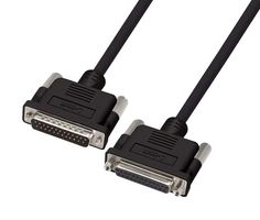 L-COM CS2NB25MF-25 Computer Cable, D Sub 25 Position Plug, D Sub 25 Position Receptacle, 25 ft, 7.6 m, Black