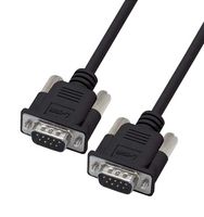 L-COM CS2NB9MM-50 Cable de Computadora, Conector D-Sub Macho de 9 Posiciones, Conector D-Sub Macho de 9 Posiciones