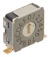 NKK SWITCHES FD02FR16H-R Rotary Coded Switch, Ultra Thin DIP, 0.4 VA, FD02 Series, Surface Mount, Right Angle, 16 Position