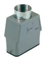 HARTING 09200100440 Heavy Duty Connector, PG16, Hood, Top Entry, Aluminum Body, 1 Lever, 10A