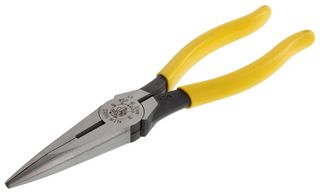 KLEIN TOOLS D203-8 PLIER, LONG NOSE SIDE CUTTING, 8.438"