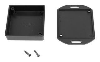 HAMMOND 1551TFLBK Plastic Enclosure, w/ Flange, Handheld, ABS, 20 mm, 60 mm, 60 mm, IP54