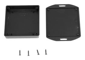 HAMMOND 1551XXFLBK Plastic Enclosure, w/ Flange, Handheld, ABS, 15 mm, 80 mm, 80 mm, IP54