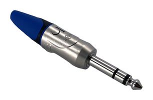 IO AUDIO TECHNOLOGIES IO-M3MBL Phone Audio Connector, 3 Contacts, Plug, 6.35 mm, Cable Mount, Tin Plated Contacts, Zinc Body