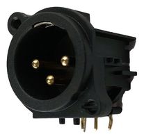 IO AUDIO TECHNOLOGIES IO-XLR3-M-EH XLR Connector, R/A, 3 Contacts, Jack, Panel PCB Mount, Gold Plated Contacts, Nylon (Polyamide) Body