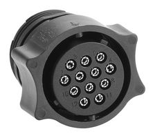 AMPHENOL INDUSTRIAL APC06-12-12S REV.II Circular Connector, w/ Grommet Seal, Standard Circular Connector, APC Mini Series, Straight Plug