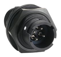 AMPHENOL INDUSTRIAL APC07-8-4P REV.II Circular Connector, Standard Circular Connector, APC Mini Series, Jam Nut Receptacle, 4 Contacts