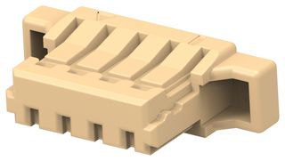 TE CONNECTIVITY 2495754-4 Connector Housing, Natural, 1Row, WTB Series, Receptacle, 4 Positions, 0.8 mm