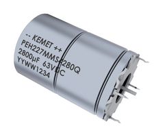 KEMET PEH228NML3750QE4 Electrolytic Capacitor, 750 µF, 80 V, -10%, +30%, Soldering Star, 2000 hours @ 150°C, Polar