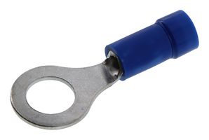 PANDUIT PV14-14R-C Ring Tongue Terminal, M6, 1/4", 14 AWG, 2.5 mm², PV Series, Blue