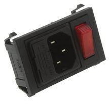 ARCOLECTRIC / BULGIN LIMITED BZV01/Z0000/02 Un-Filtered IEC Power Entry Module, Fused IEC, General Purpose, 10 A, 250 VAC, 1-Pole Switch