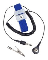 SCS 2272 Anti Static Wrist Strap, Grounder, Adjustable, 1.5m Cord, Blue, Stud