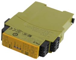 PILZ 777301 Safety Relay, 24 VAC/VDC, 3PST-NO, SPST-NC, DIN Rail, 6 A, Screw