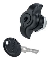 NVENT HOFFMAN PTWK Keylocking Wing Knob, AccessPlus, Comline, L-Box, D-Box, Wall Mounted Enclosure, Mild Steel, Black