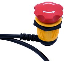 TE CONNECTIVITY - KISSLING ES-2011-T412-081A Emergency Stop Switch, Non Illuminated, Flush, SPST-NO, SPST-NC, Maintained