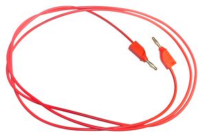 MUELLER ELECTRIC BU-2929-M-10-2 Banana Test Lead, Banana Plug, Banana Plug, 10 ", 250 mm, Red, 20 A