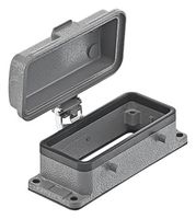 HARTING 09300160317 Heavy Duty Connector, Base, Bulkhead Mount, Aluminum Body, 2 Lever, 16B