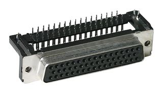 HARTING 09665526612 D Sub Connector, R/A, 50 Contacts, Receptacle, Solder, DD, Steel Body