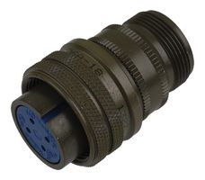 AMPHENOL INDUSTRIAL 97-3106A-18-4S Circular Connector, 97 Series, MIL-DTL-5015 Series, Straight Plug, 4 Contacts, Solder Socket