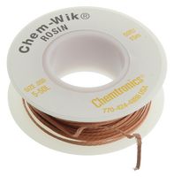 CHEMTRONICS 5-50L Desoldering Braid, Soder-Wick®, Rosin, Copper, 0.05" x 50 ft