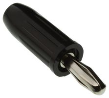 MUELLER ELECTRIC BU-00246-0 Banana Test Connector, Plug, 15 A, Nickel Plated Contacts, Black
